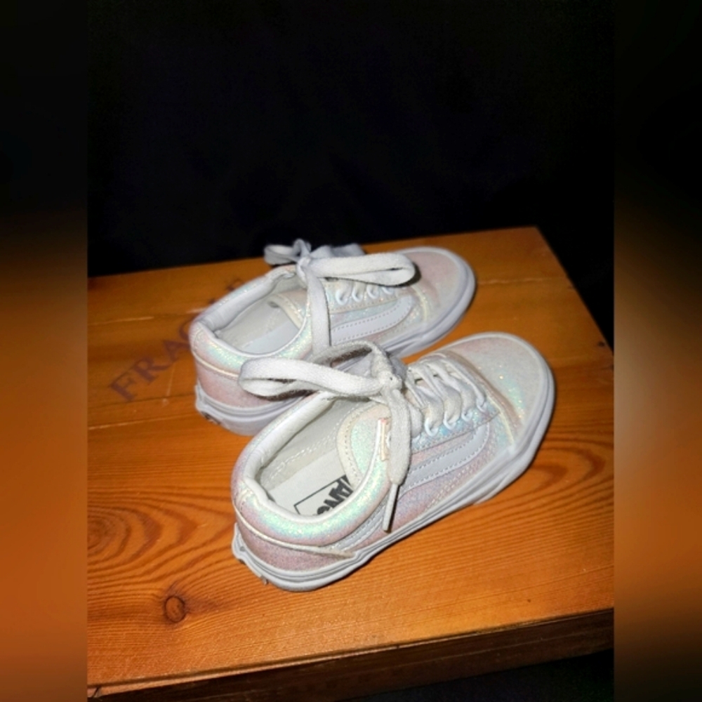 Vans Kids Glitter Sneakers - White - Picture 5 of 7